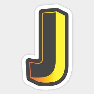 Letter J Letter Art Sticker